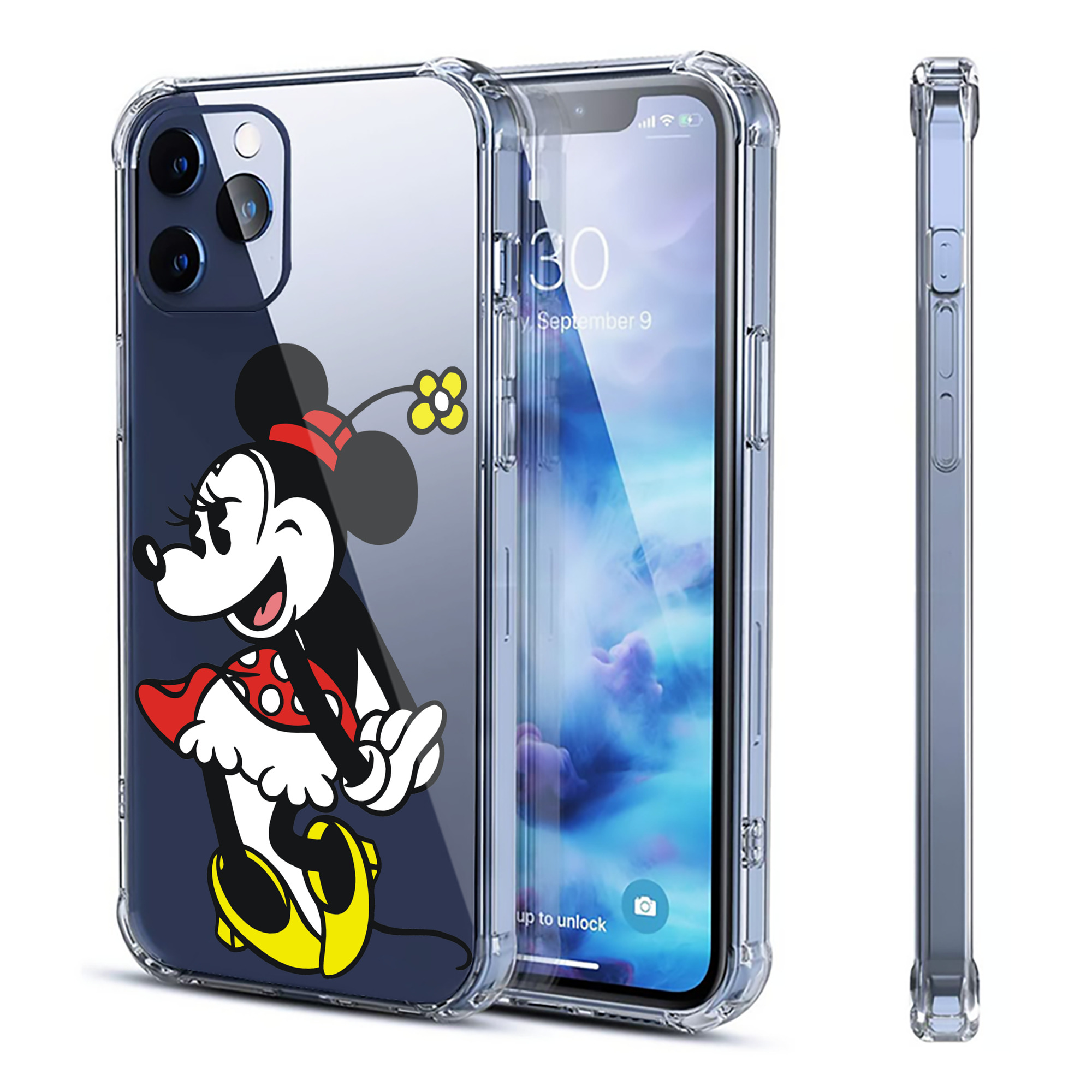 （画像用） ミッキーマウス Mickey Mouse 【iPhone 12シリーズ対応】透明スマホケース（クリアソフトケース）